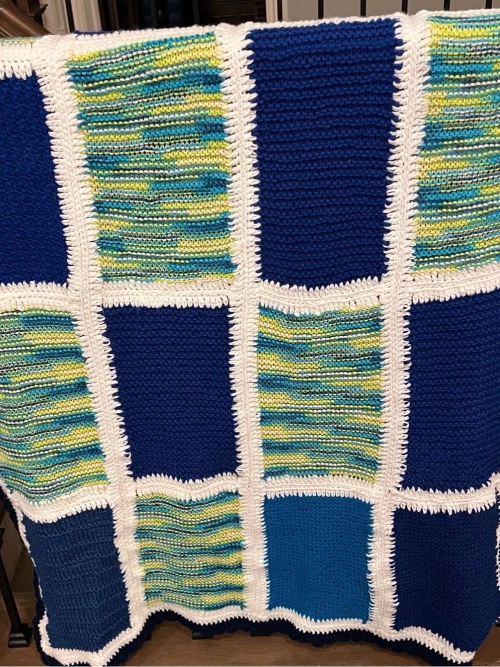 Handmade throw afghan 34 x 61